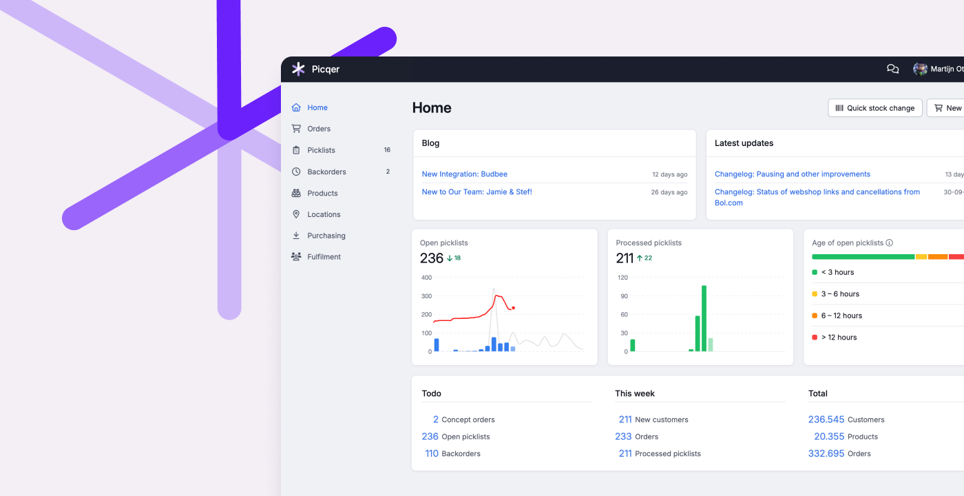 New: Warehouse Dashboard