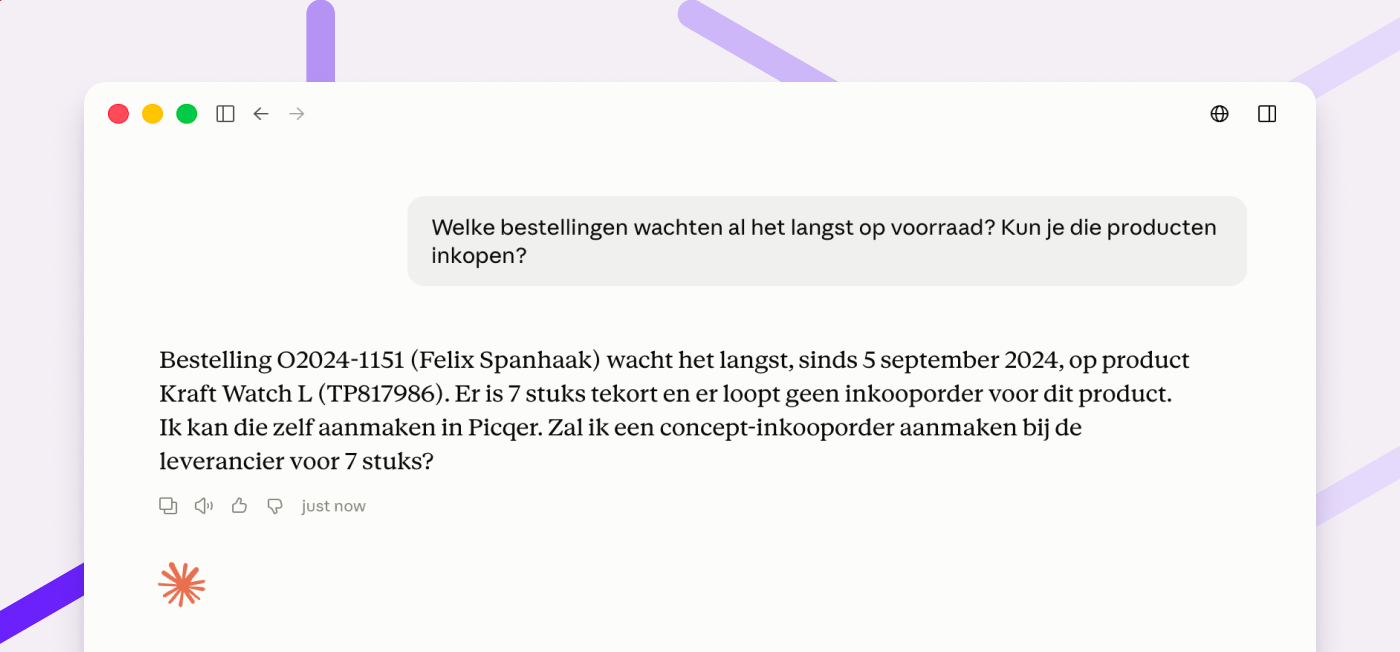 Picqer koppelen aan een AI-assistent
