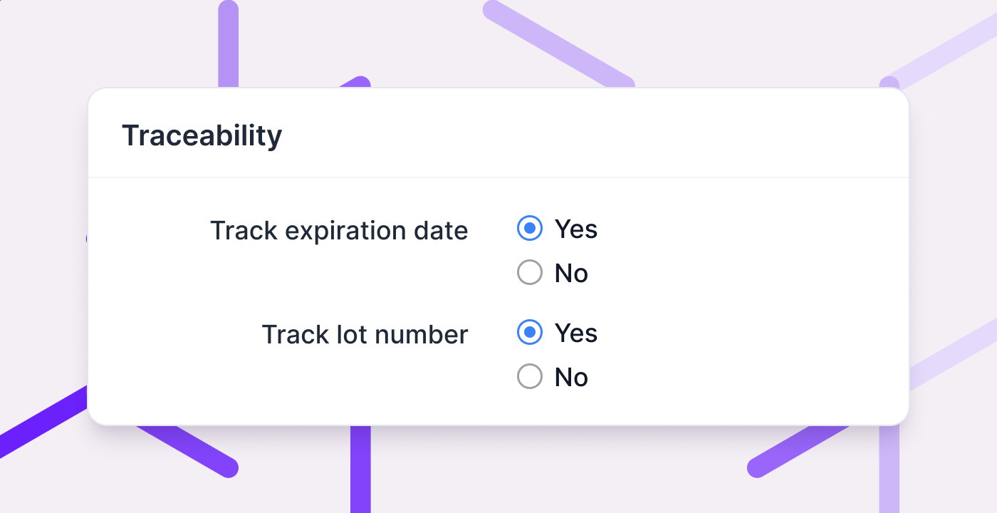 Keeping track of expiration dates and lot numbers