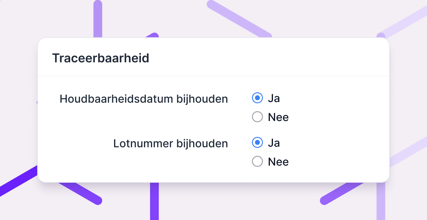 Houdbaarheidsdatums en lotnummers bijhouden
