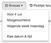 Snooze picklijsten