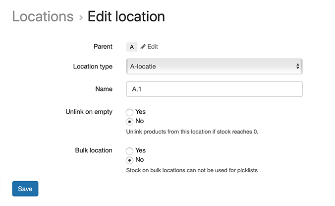 creating bulk location