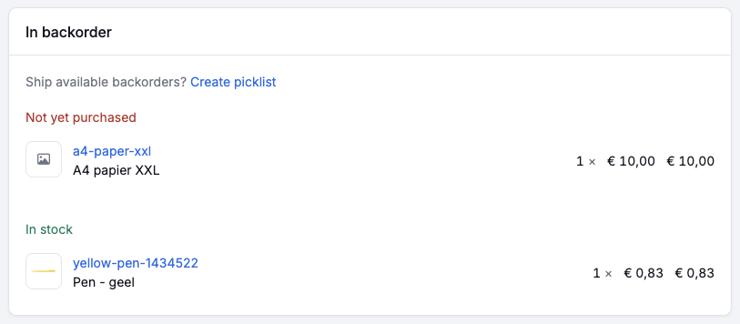 Create picklist