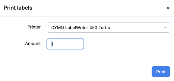 Printing location labels