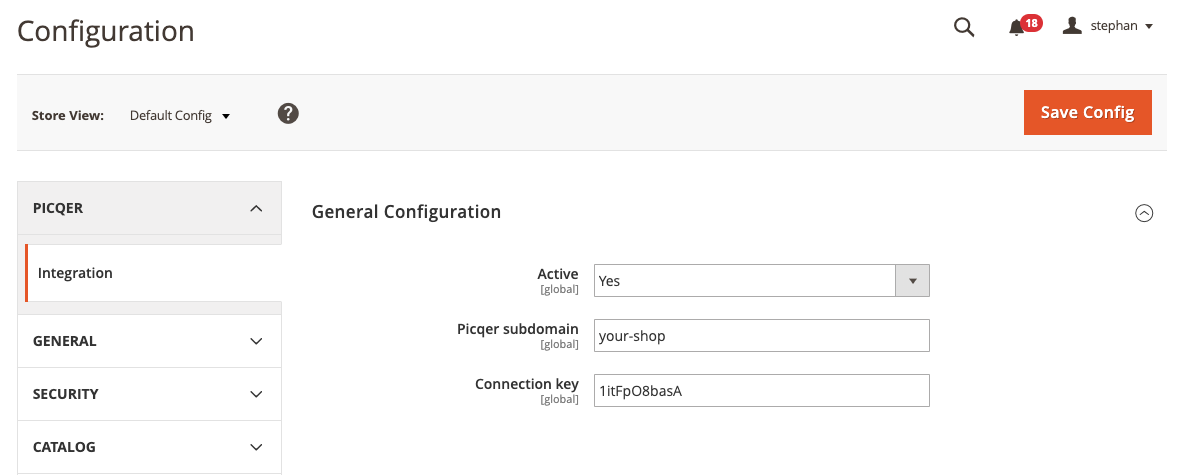 Configurating Magento 2