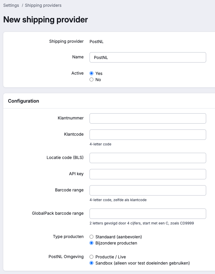 PostNL CIF login details