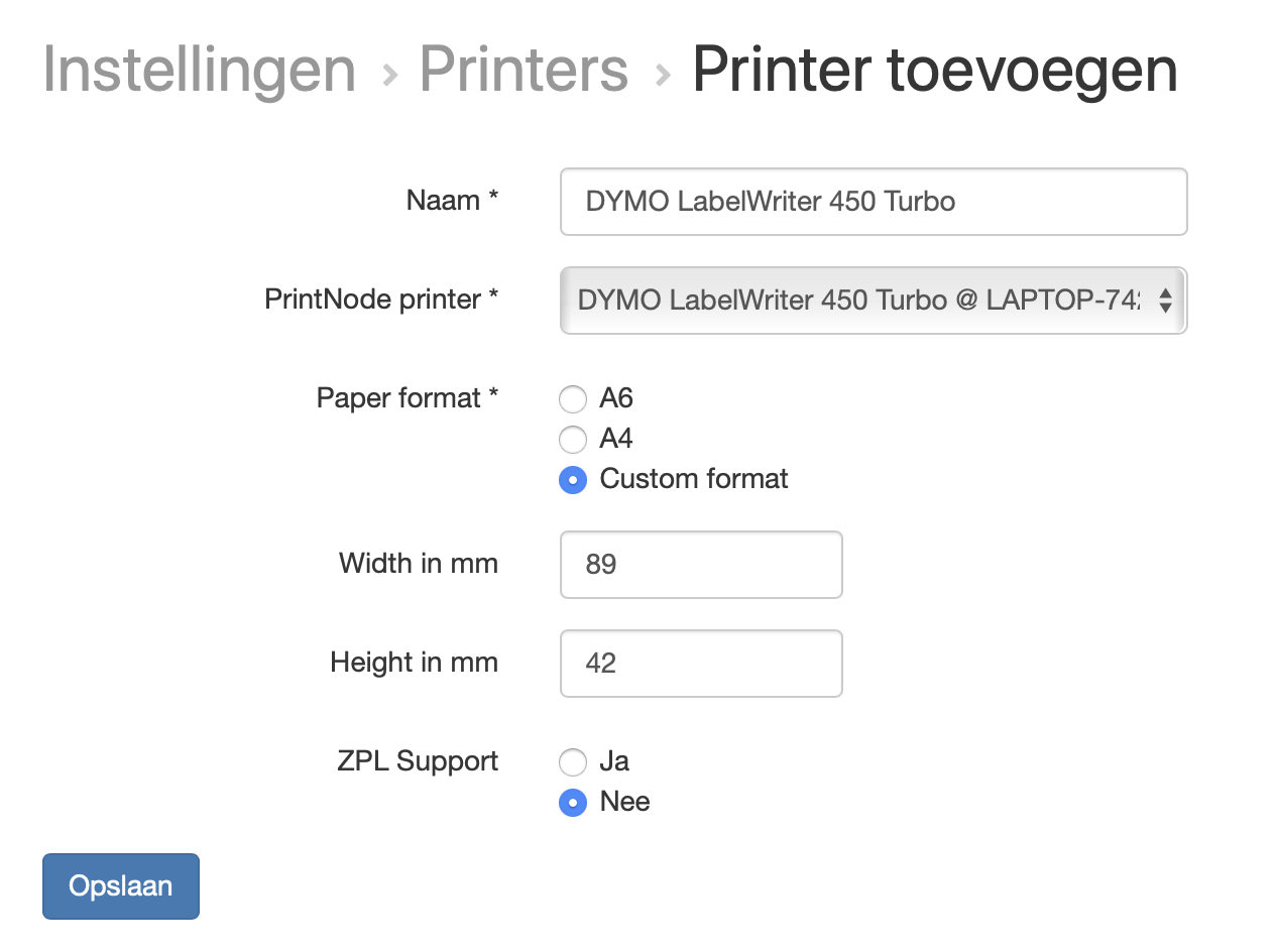 Printer toevoegen