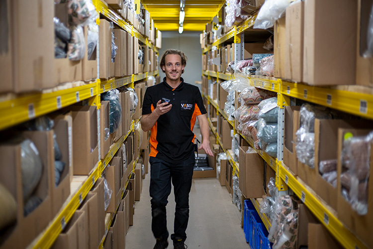Mobiele orderpicker bij Vasco