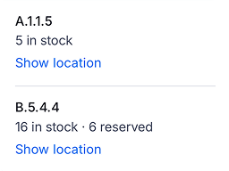 Stock per location